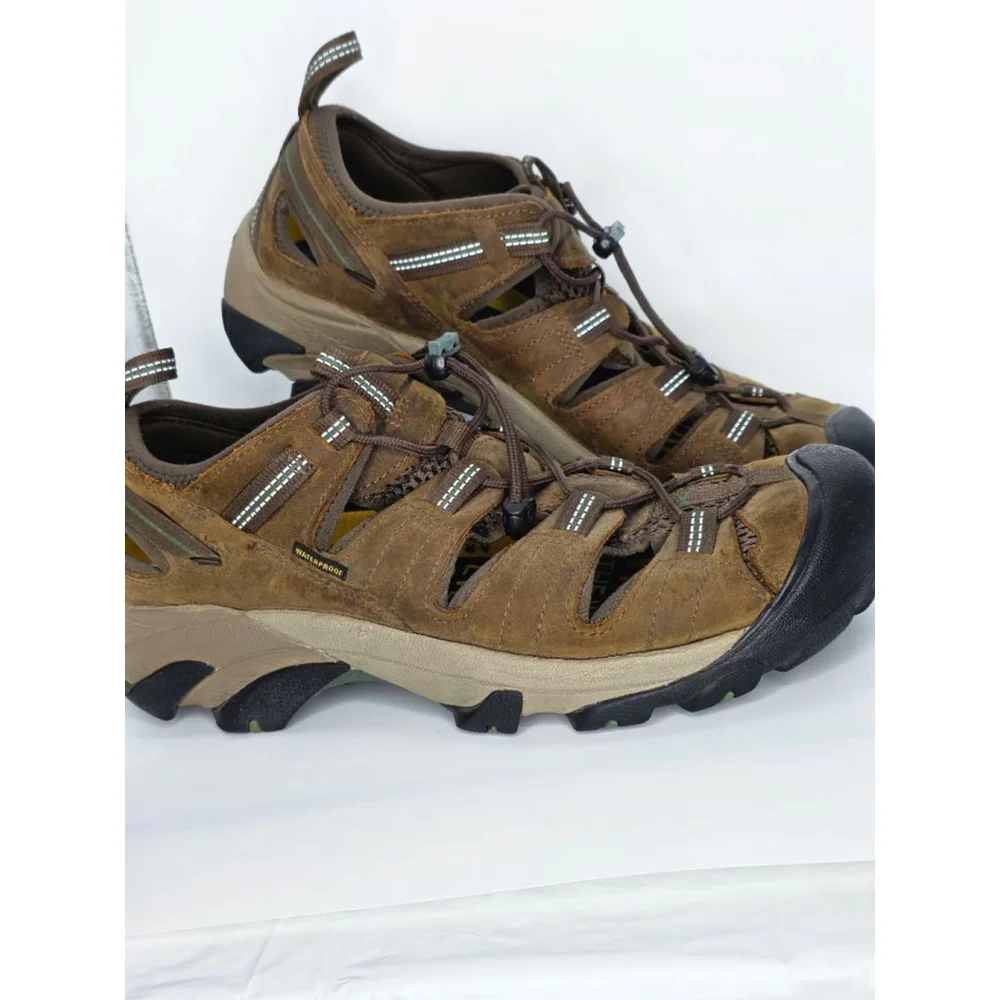 Men's KEEN Brown Black Waterproof Sandals Size 10